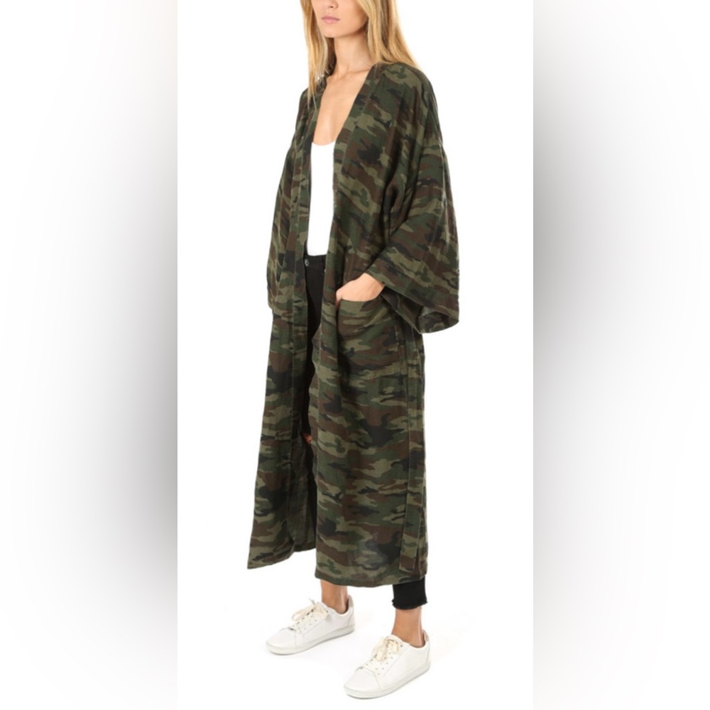 NSF Hannah Camouflage Kimono Robe Jacket Size XS